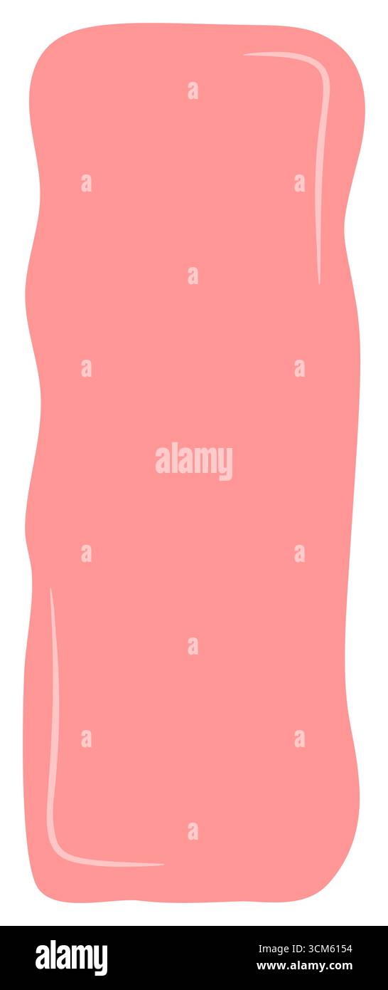 Pink Fluid Squiggle Sticker Frame Stock Vector