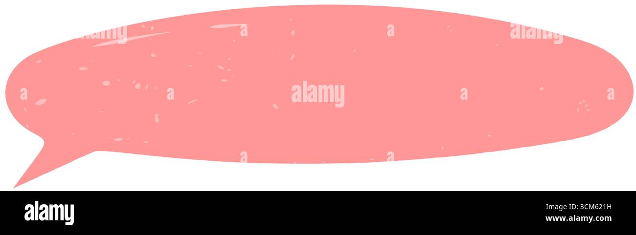 Pink Organic Grunge Speech Box Balloon Stock Vector