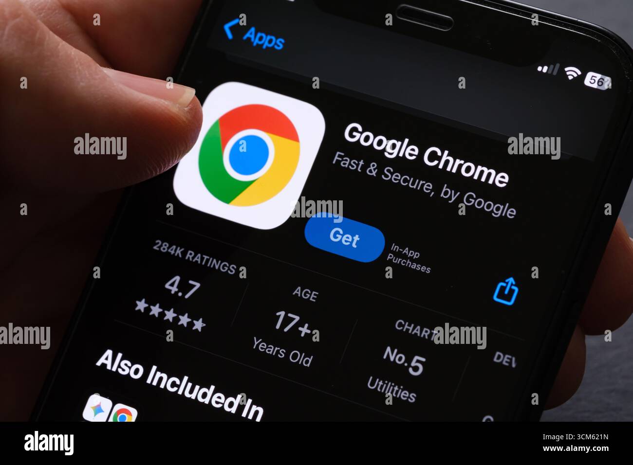 Google Chrome app Stock Photo