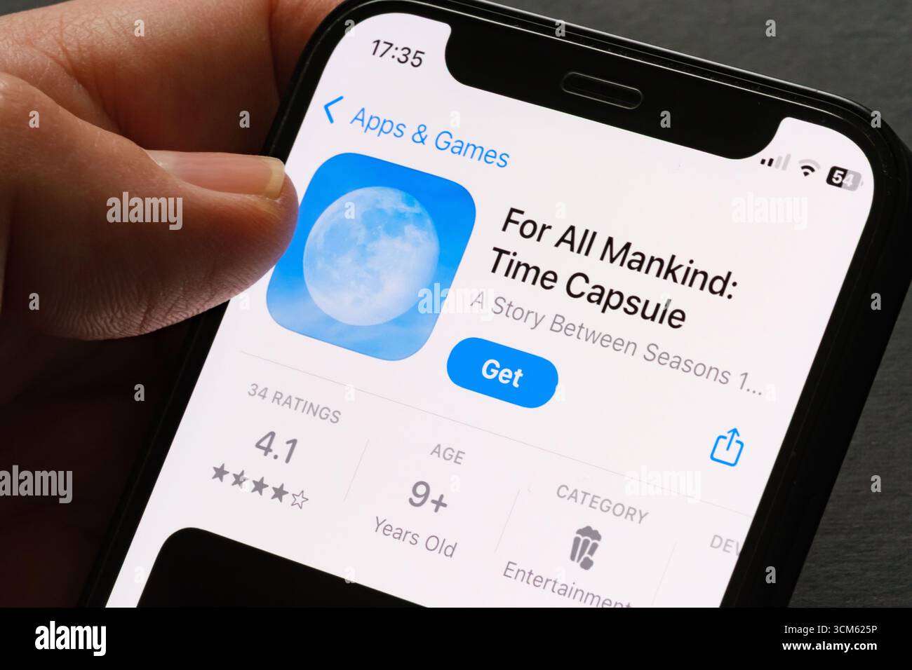 For All Mankind Time Capsule app Stock Photo