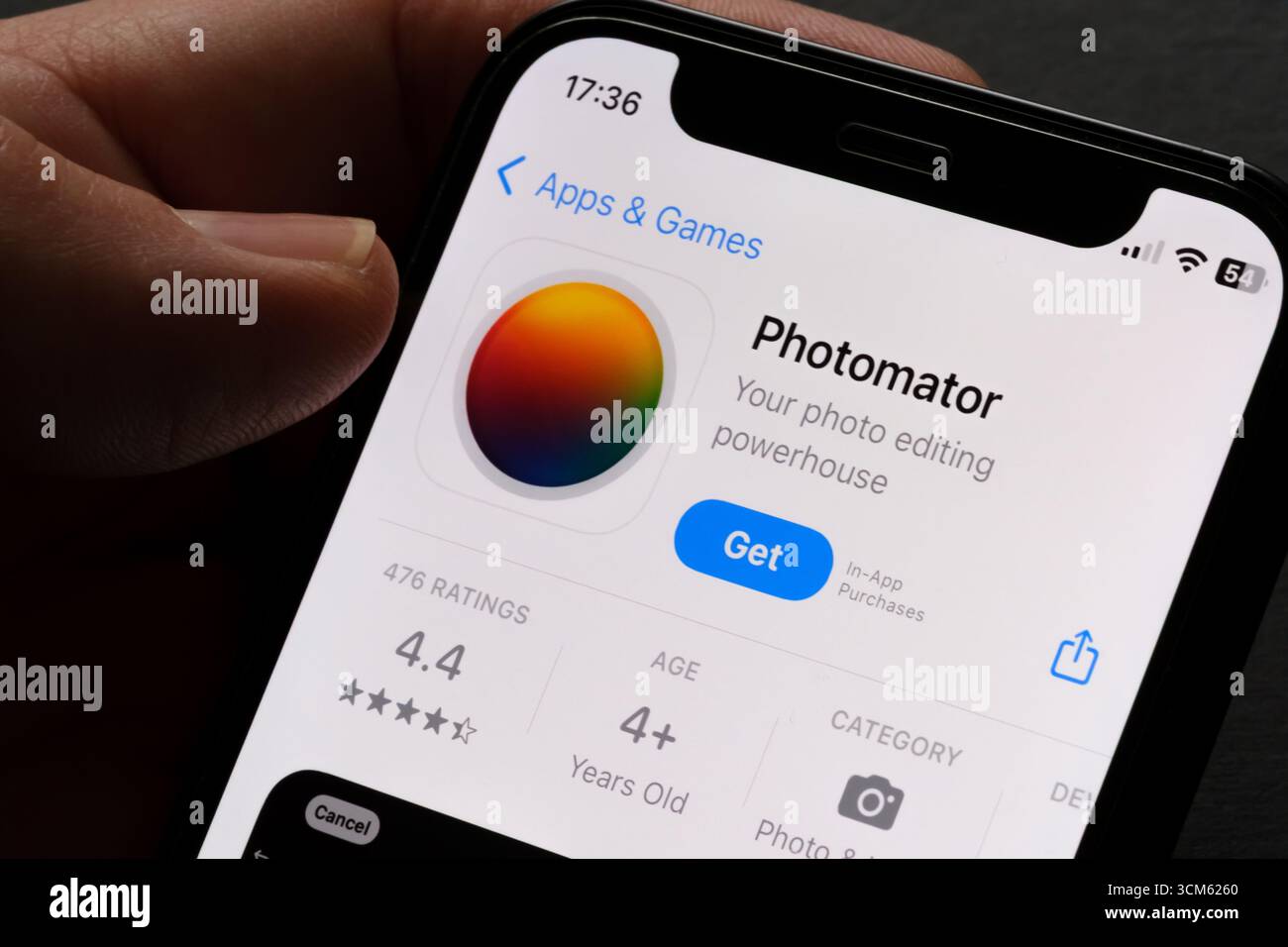 Photomator app Stock Photo