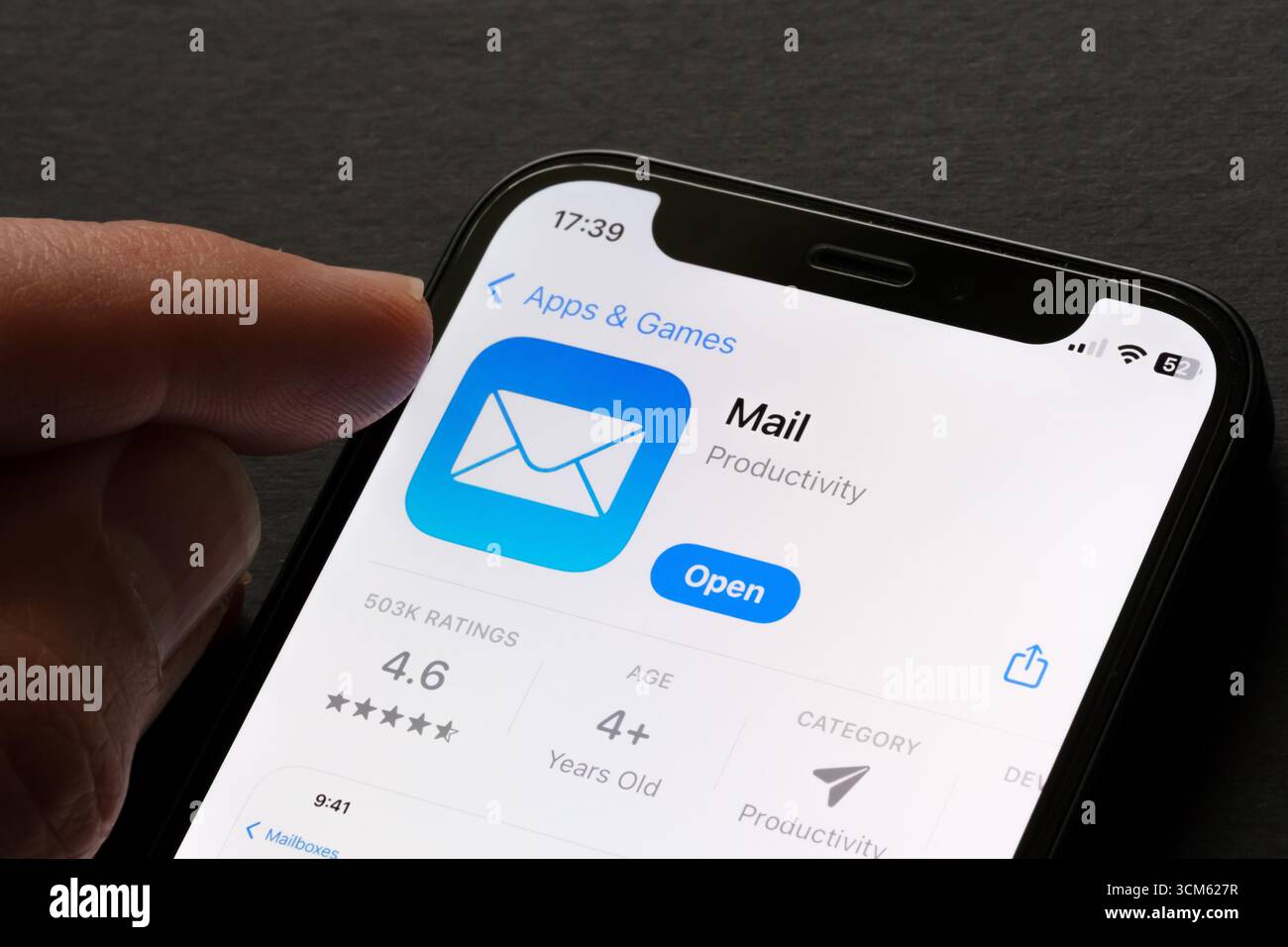 Mail app Stock Photo