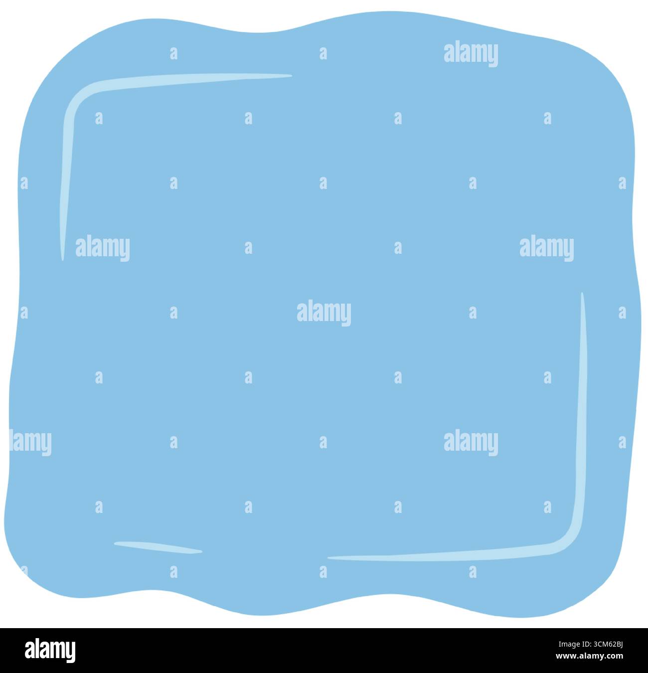 Blue Hand Drawn Organic Squiggle Frame Stock Vector
