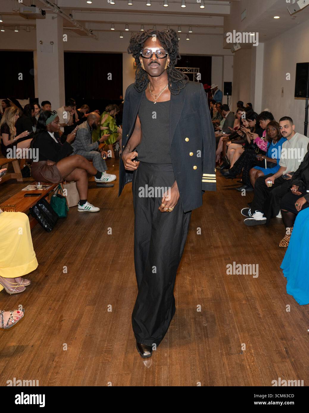 Pavillian Rous Tim Victor attends Negris Lebrum SS26 NYFW Front Row at Metropolitan ...