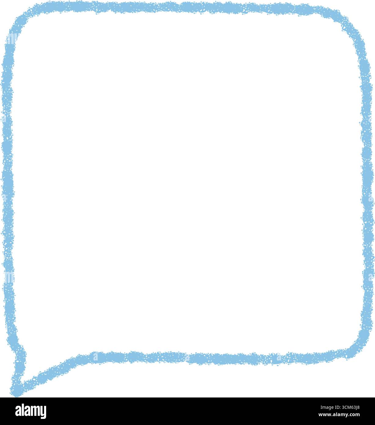 Chalk Speech Bubble With Rectangle Outline Stock Vector