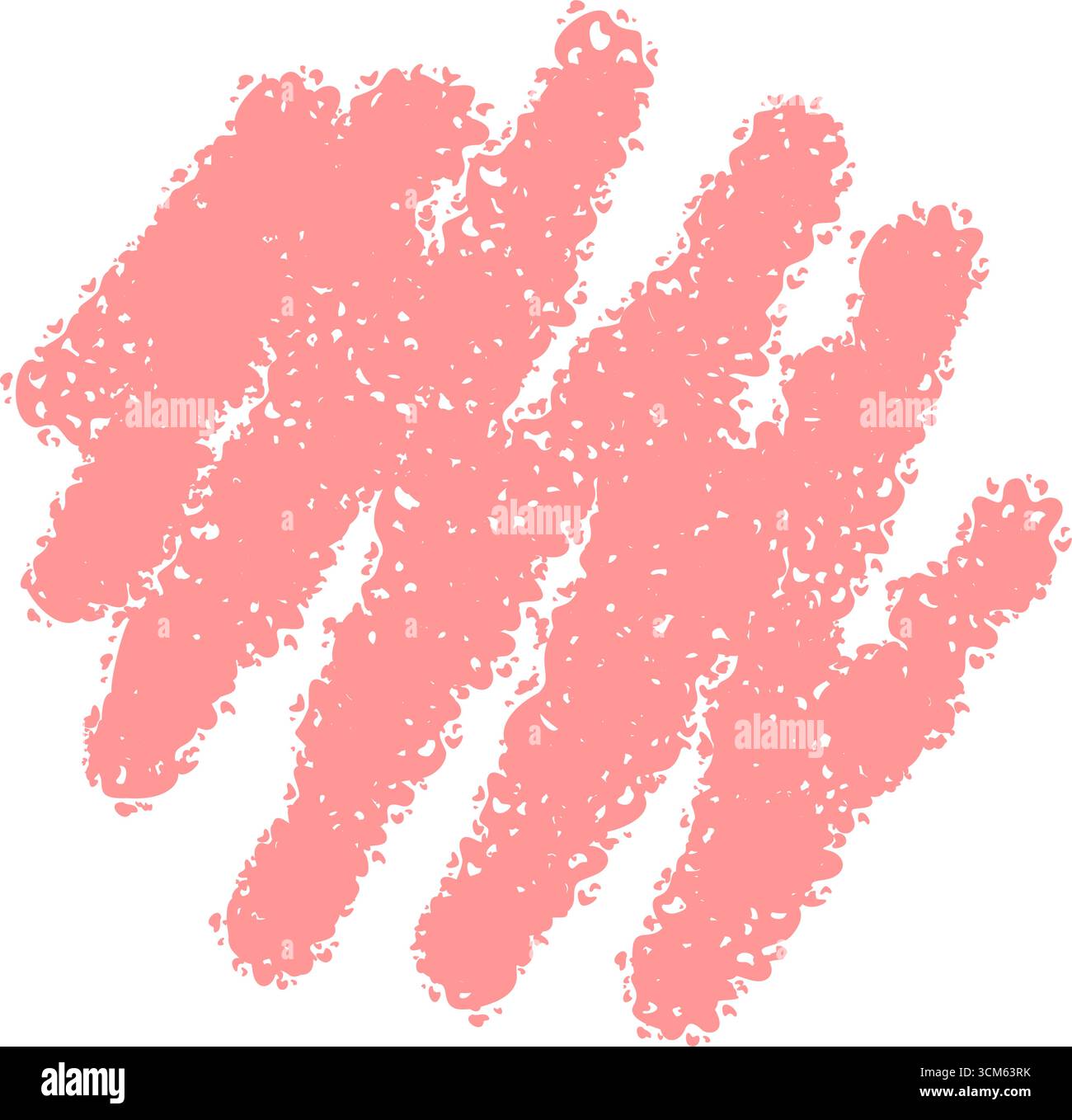 Pink Crayon Round Sketch Patch Box Stock Vector
