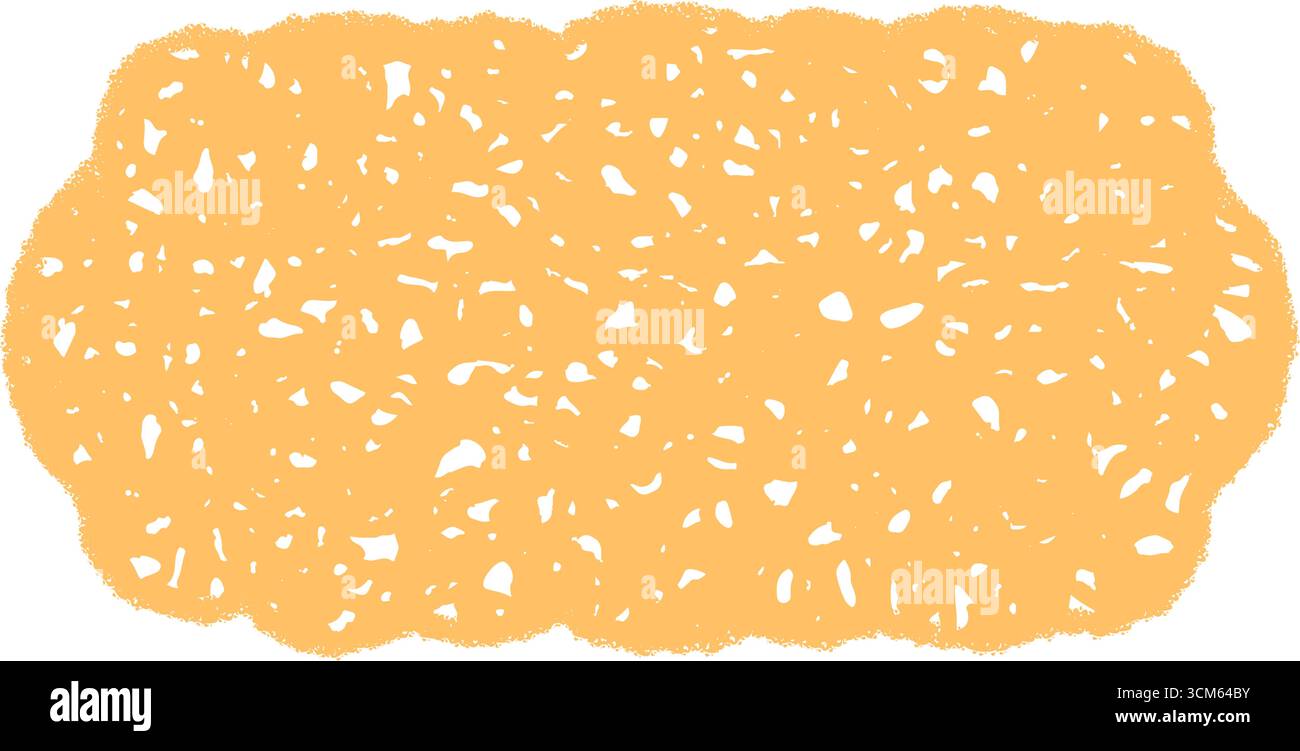 Retro Crayon Sketched Rectangle Border Doodle Stock Vector