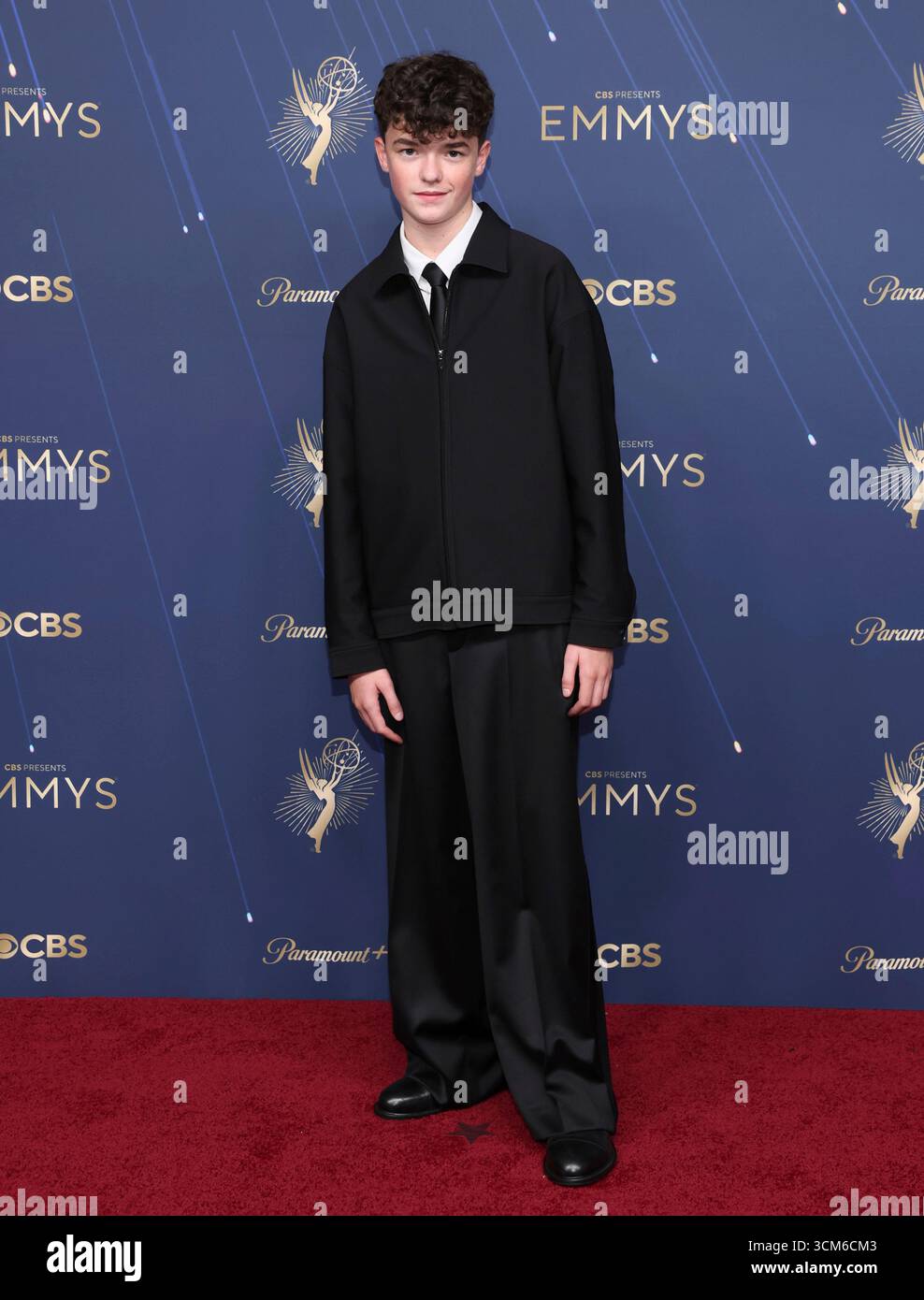 Kaine Davis arrives at the 77th Emmy Awards on Sunday, Sept. 14, 2025 ...