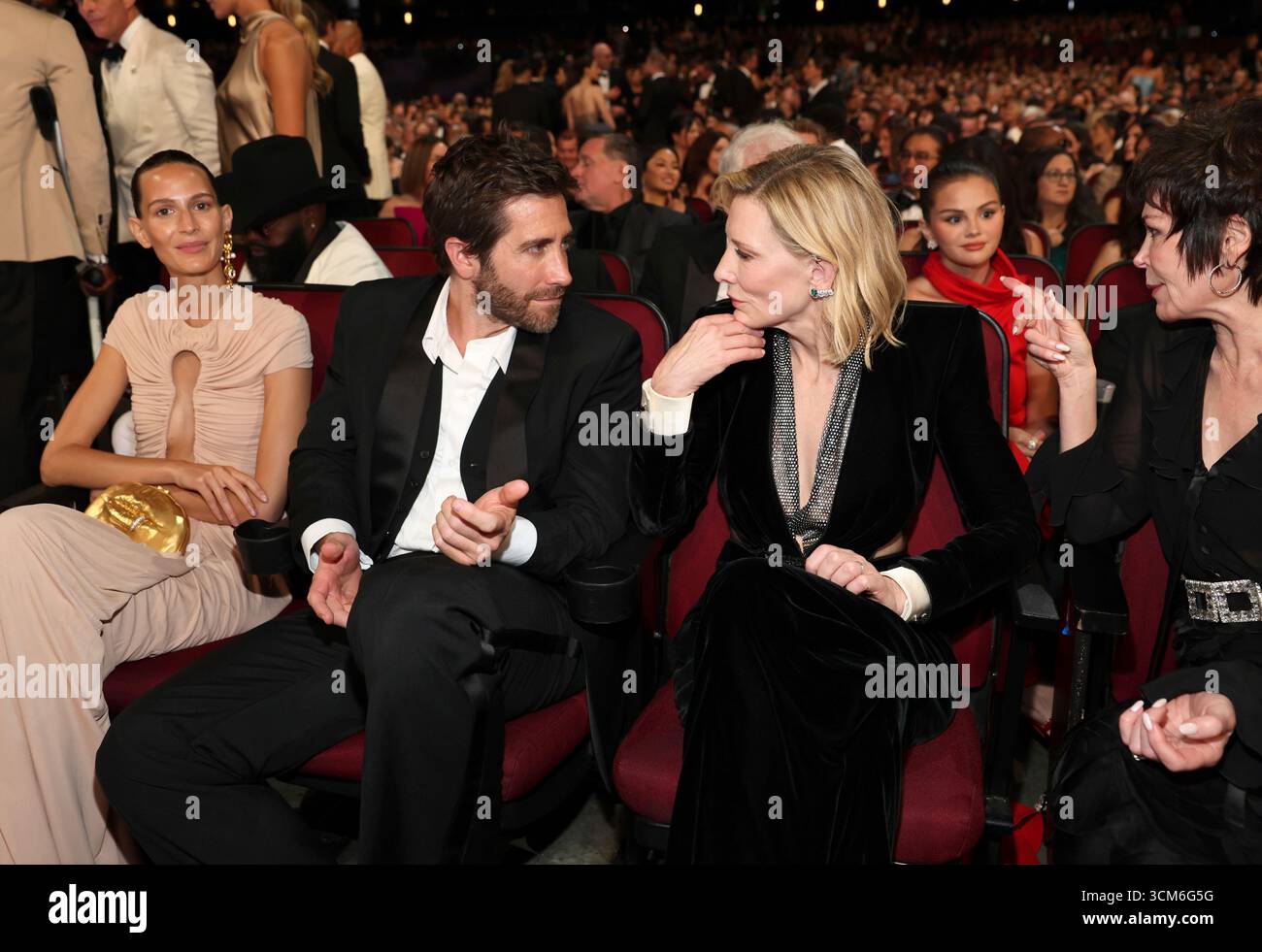 Jake Gyllenhaal left, and Cate Blanchett at the 77th Emmy Awards on
