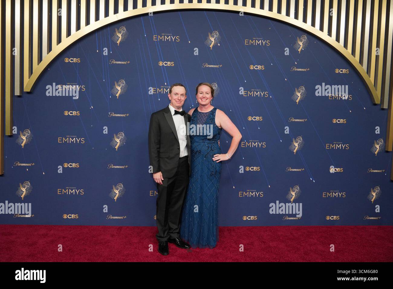 Jeff Rosenberg, left, and Lindsay Rosenberg arrive at the 77th Emmy ...