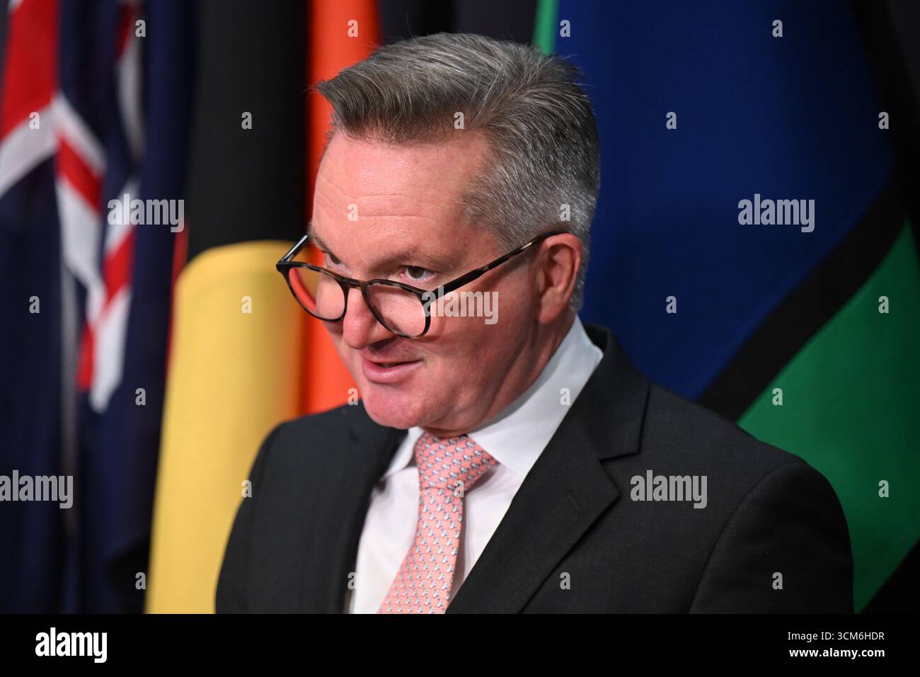 Australian Energy and Climate Change Minister Chris Bowen speaks to the ...