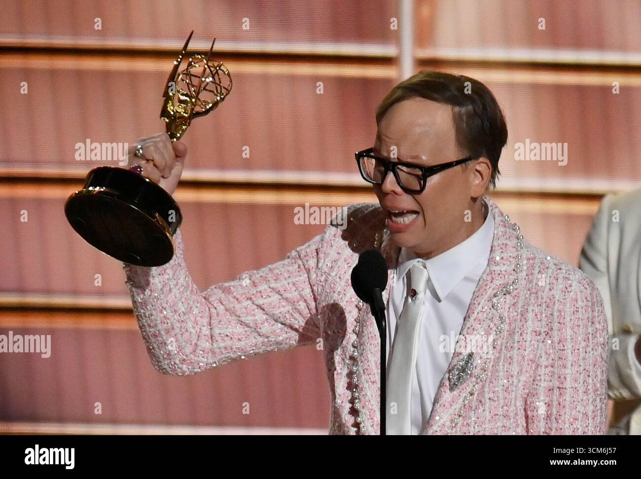 Jeff Hiller accepts the Outstanding Supporting Actor in a Comedy Series