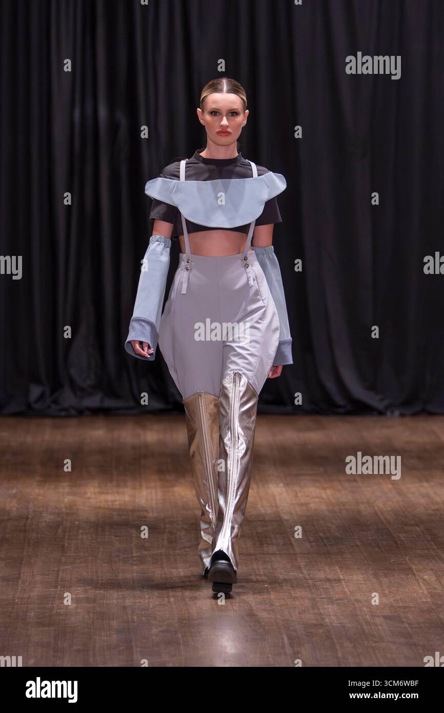 Pavillian Rous Models walk the Vitruvius Collection SS26 NYFW at Metropolitan ...