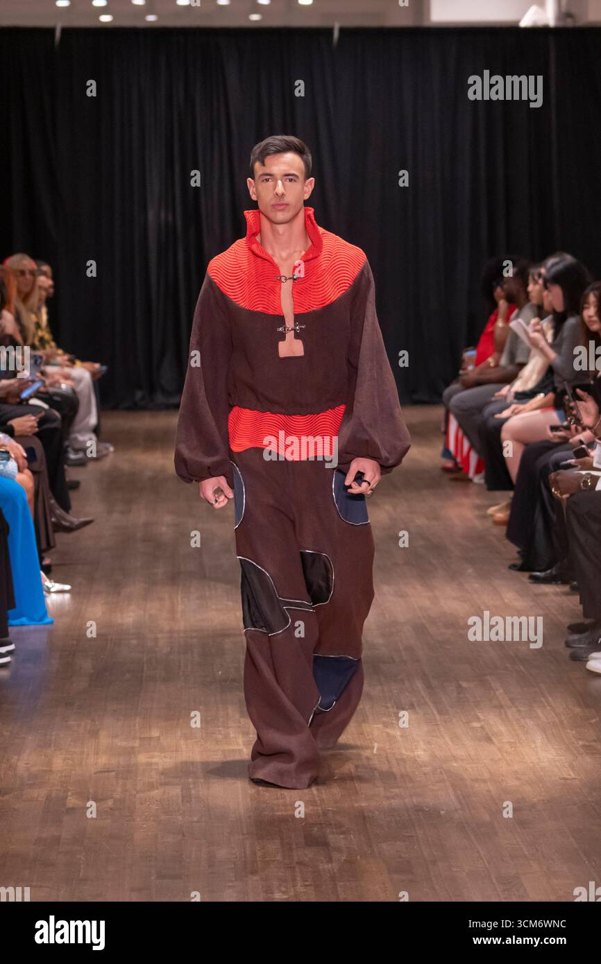 Pavillian Rous Models walk the Vitruvius Collection SS26 NYFW at Metropolitan ...