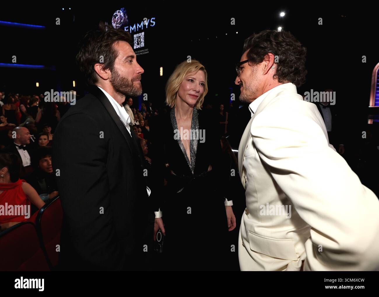 Jake Gyllenhaal, from left, Cate Blanchett and Pedro Pascal at the 77th