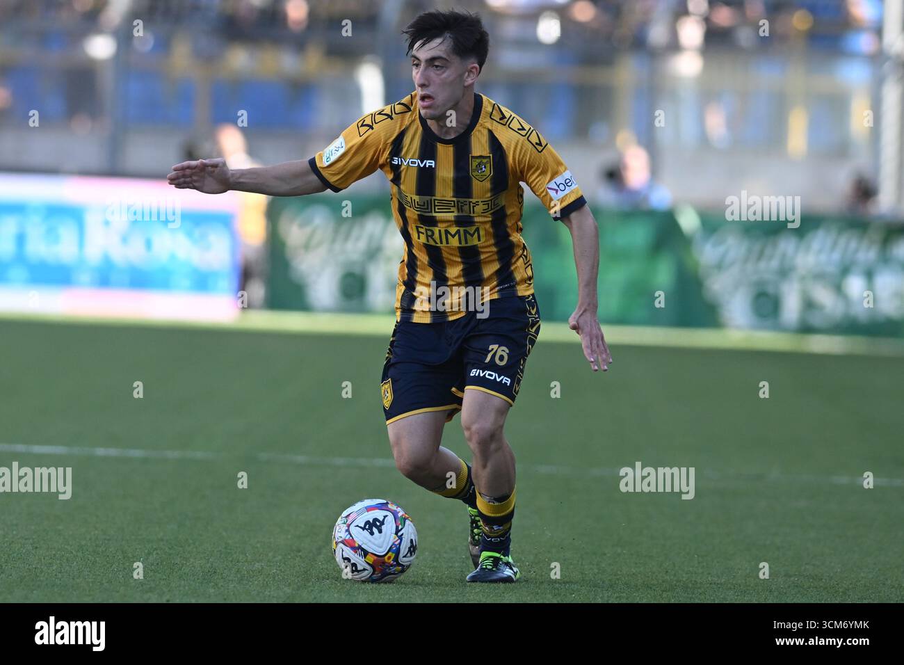 Castellamare Di Stabia, Napoli, Italy. 13th Sep, 2025. Alessandro Signorini of SS Juve Stabia in action during the Serie BKT between SS Juve Stabia vs AC Reggiana 1919 at Romeo Menti Stadium on September 13, 2025 in Castellamare di Stabia, italy (Credit Image: © Agostino Gemito/Pacific Press via ZUMA Press Wire) EDITORIAL USAGE ONLY! Not for Commercial USAGE! Stock Photo