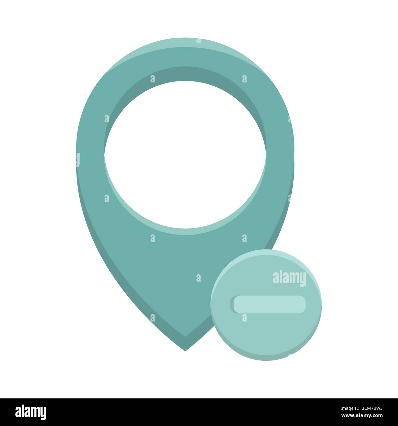 Map pin symbol. Location remove icon. GPS navigation Vector. Pointer position emblem. EPS 10. Stock Vector