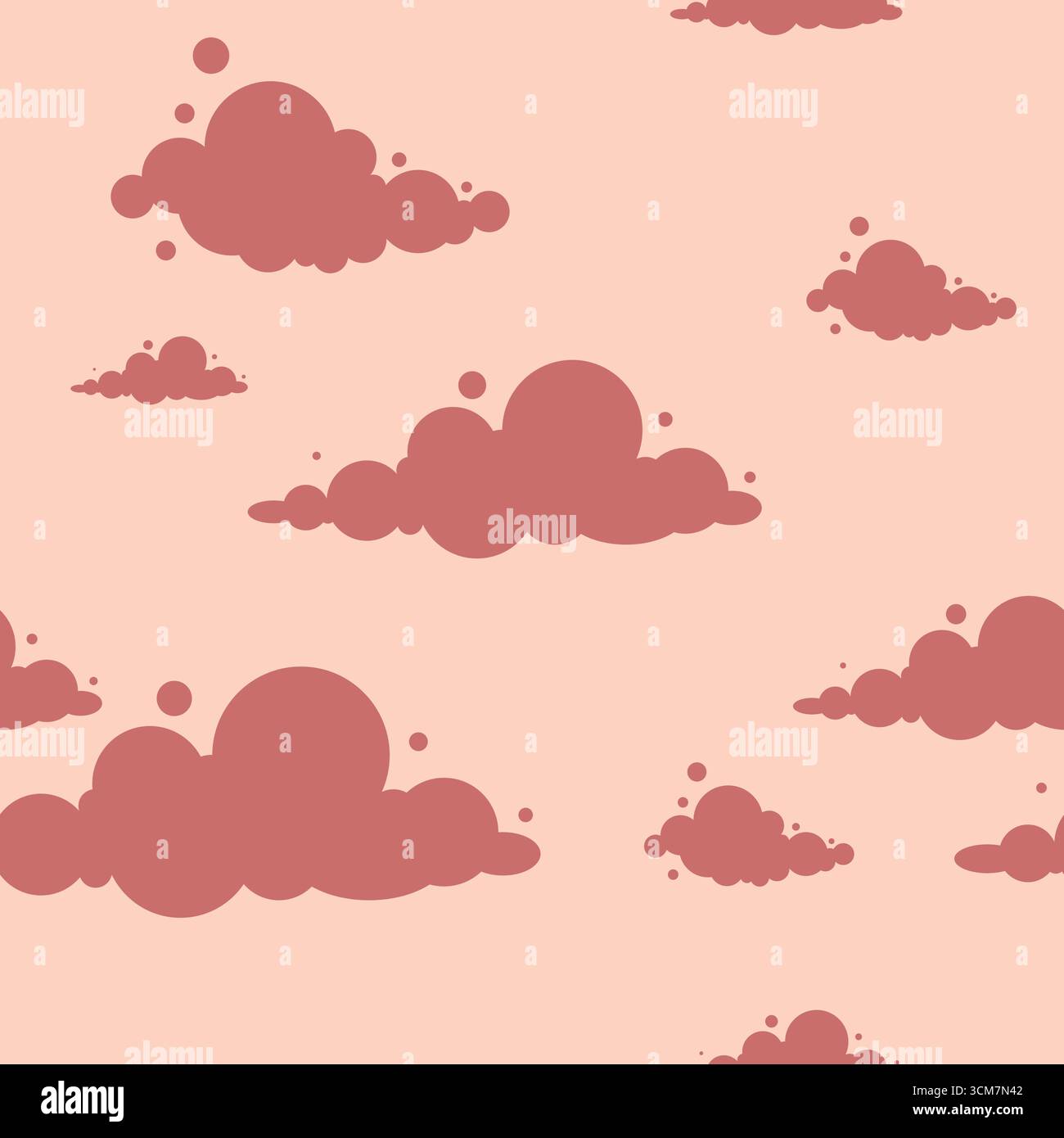 Seamless Pattern Cloud Background Vector Stock Vector