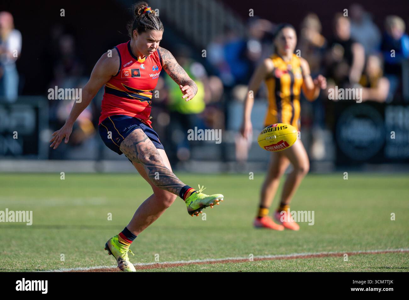 Anne Hatchard of the Crows seen in action during the AFLW Round 5 game ...
