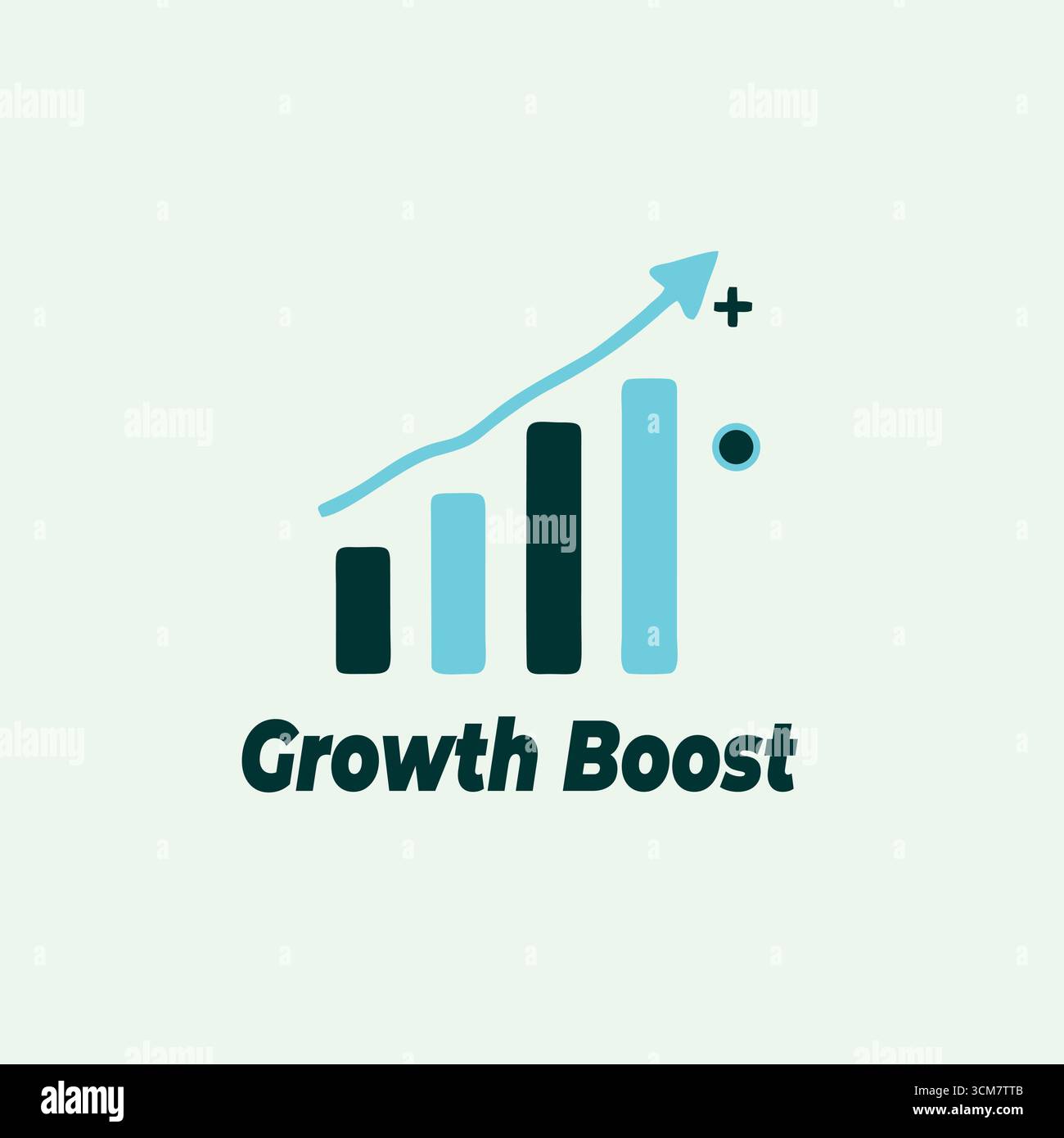 Rising graph logo Stock Vector Images - Alamy