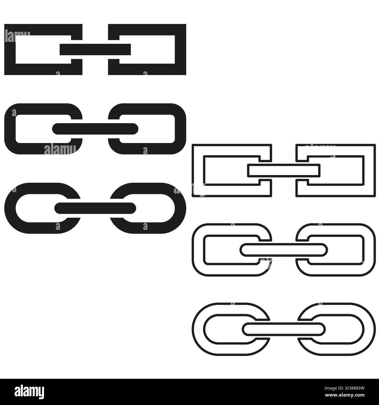 Chain link symbols. Connectivity icon concept. Security connection ...