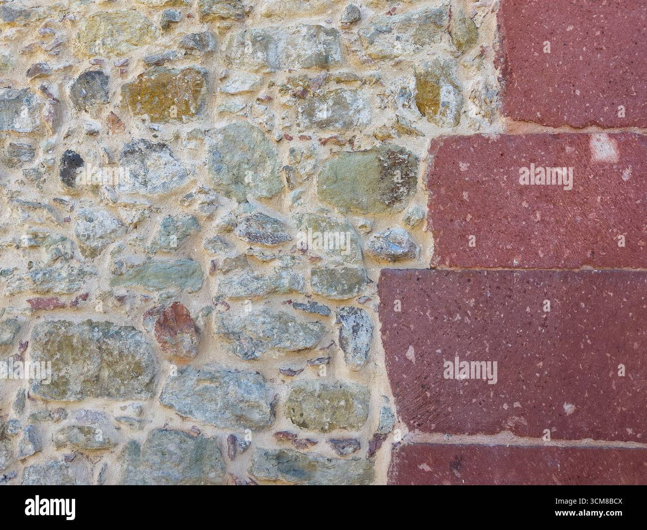 Mortar With Rocks Rustic stone wall with multicolored natural rocks and mortar Stock ...