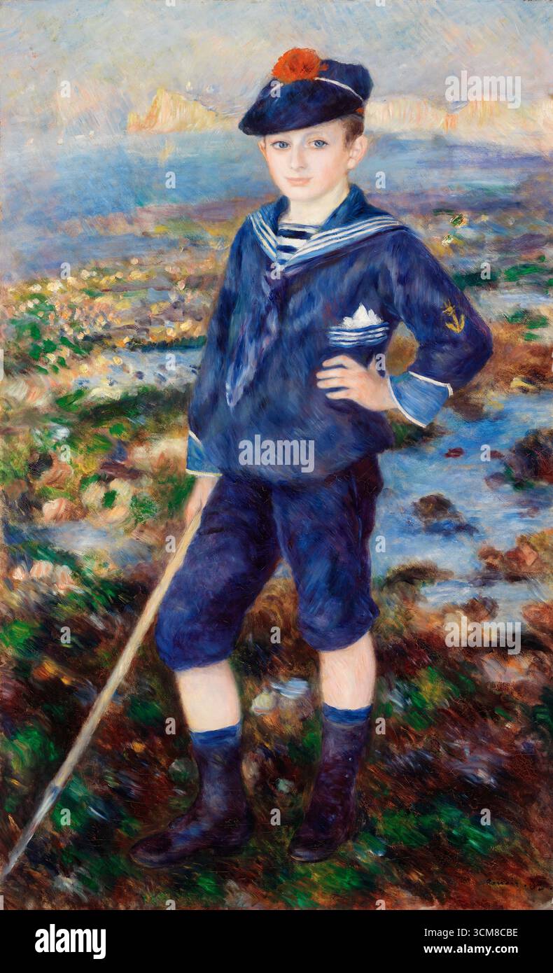 Sailor Boy or Portrait of Robert Nunès. Pierre-Auguste Renoir. 1883. Stock Photo