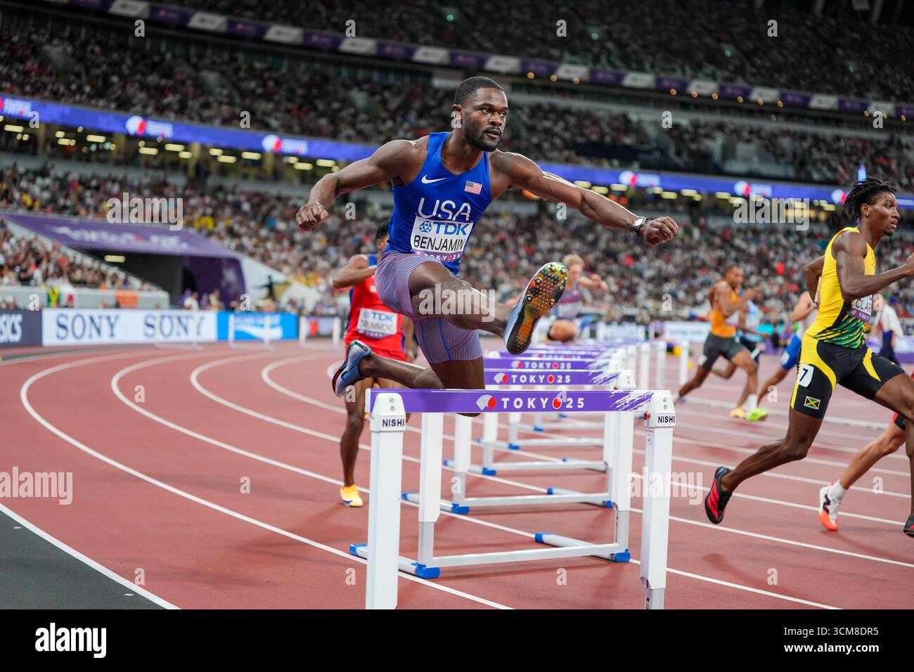 TOKYO, JAPAN - SEPTEMBER 15: Rai Benjamin of United States competing ...