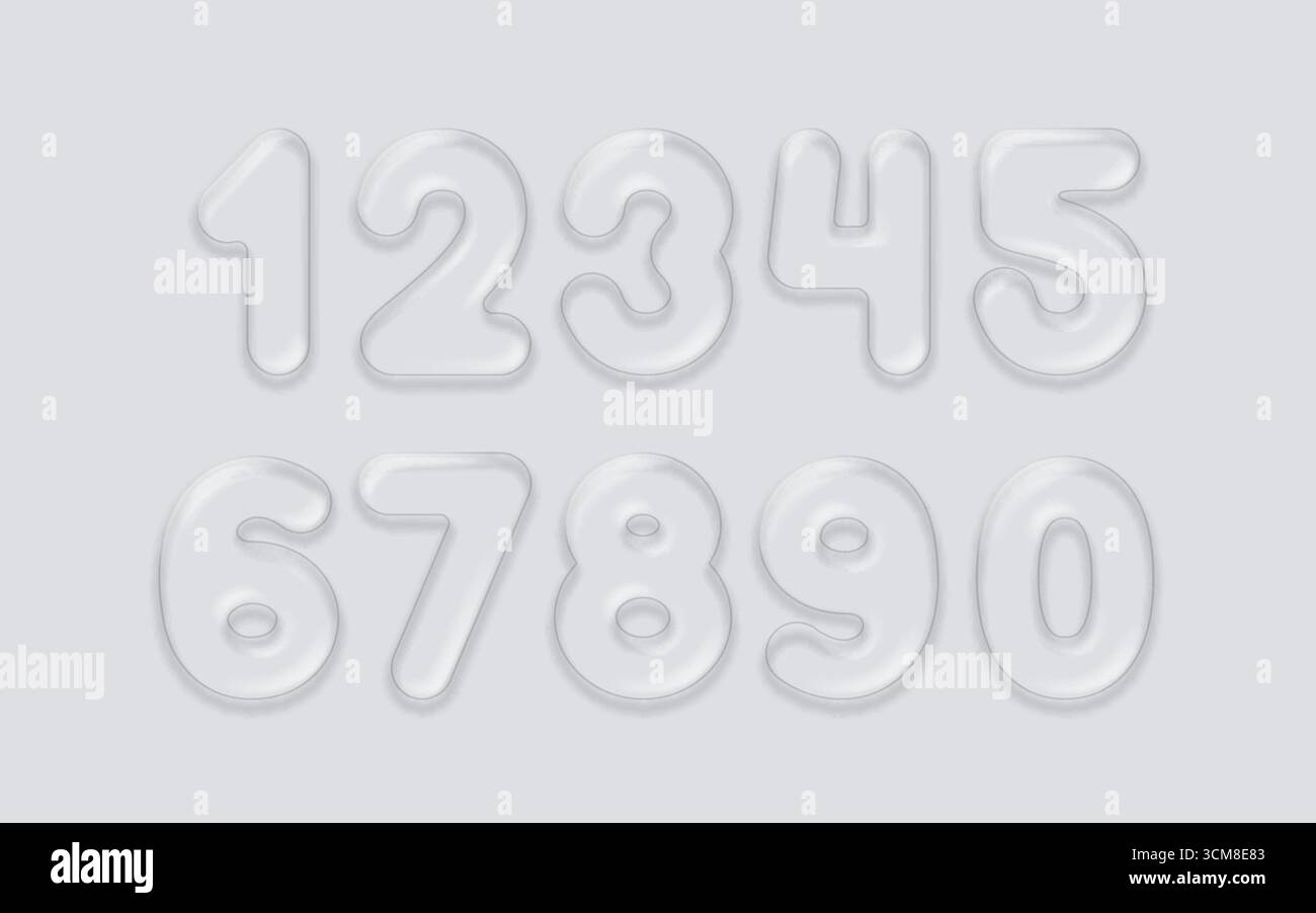 Transparent glass numbers 6 hi-res stock photography and images - Alamy