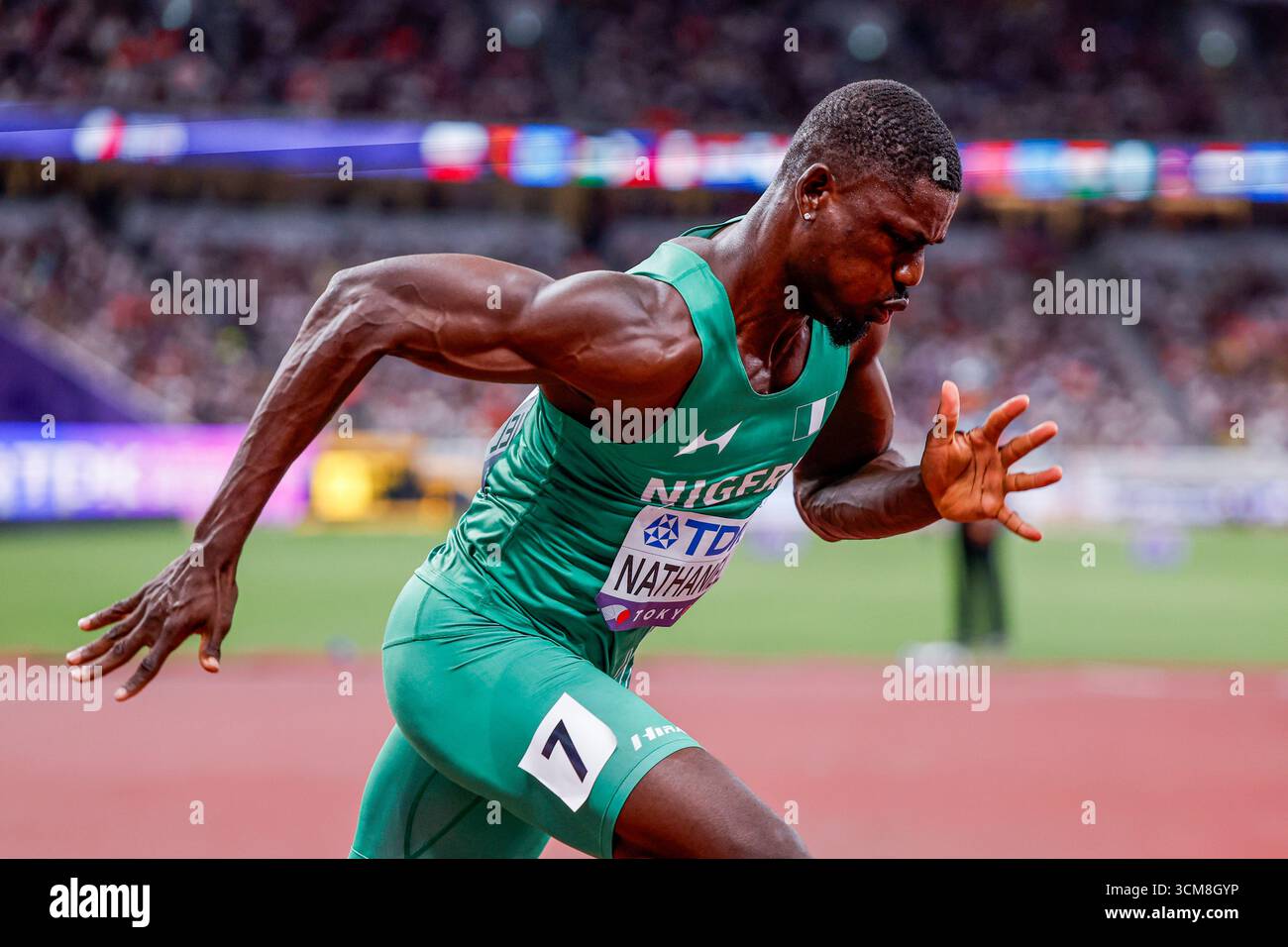 Ezekiel Nathaniel Of Nigeria Competing In The Men s 400 Metres Hurdles ezekiel-nathaniel-of-nigeria-competing-in-the-men-s-400-metres-hurdles