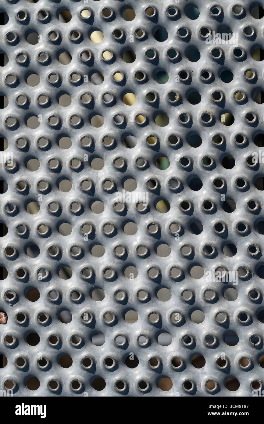 Perforated sheet, background image Stock Photo
