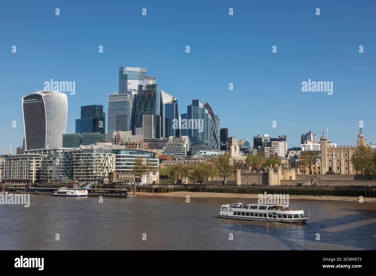 England, London, The City of London Skyline and The Tower of London Stock Photo