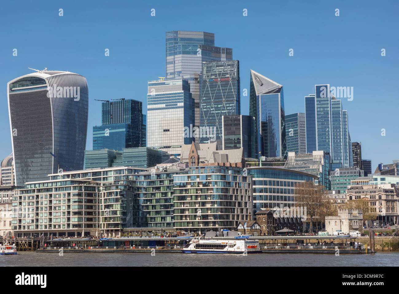 England, London, The City of London Skyline and The Tower of London Stock Photo