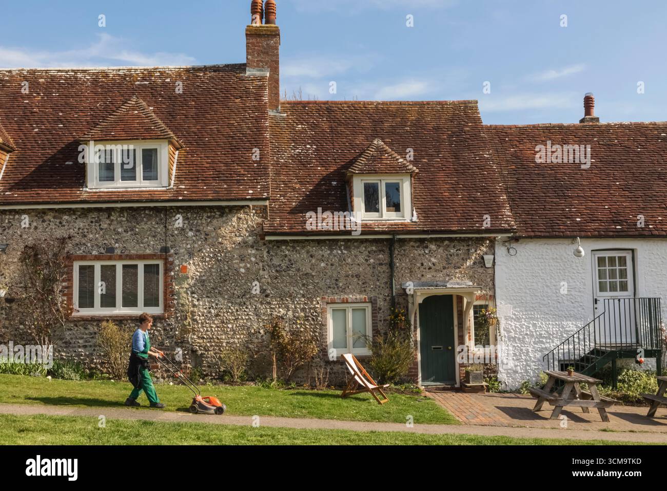England, Sussex, East Sussex, Eastbourne, East Dean Village, Village View Stock Photo