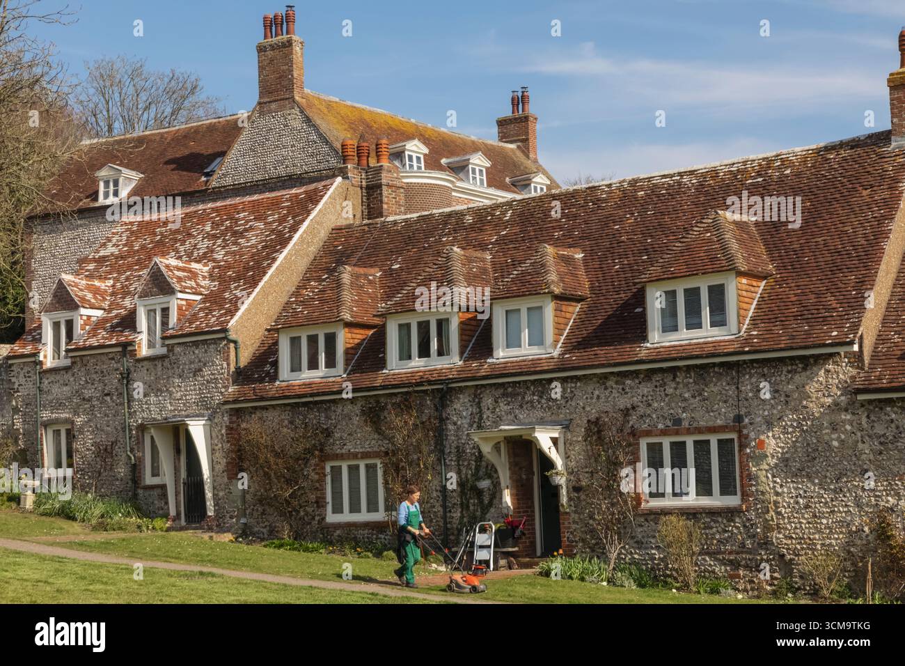 England, Sussex, East Sussex, Eastbourne, East Dean Village, Village View Stock Photo
