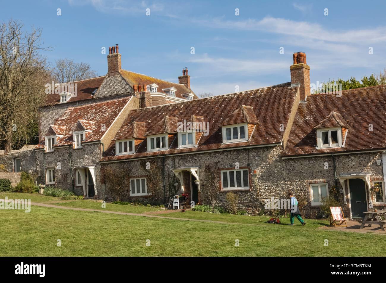 England, Sussex, East Sussex, Eastbourne, East Dean Village, Village View Stock Photo