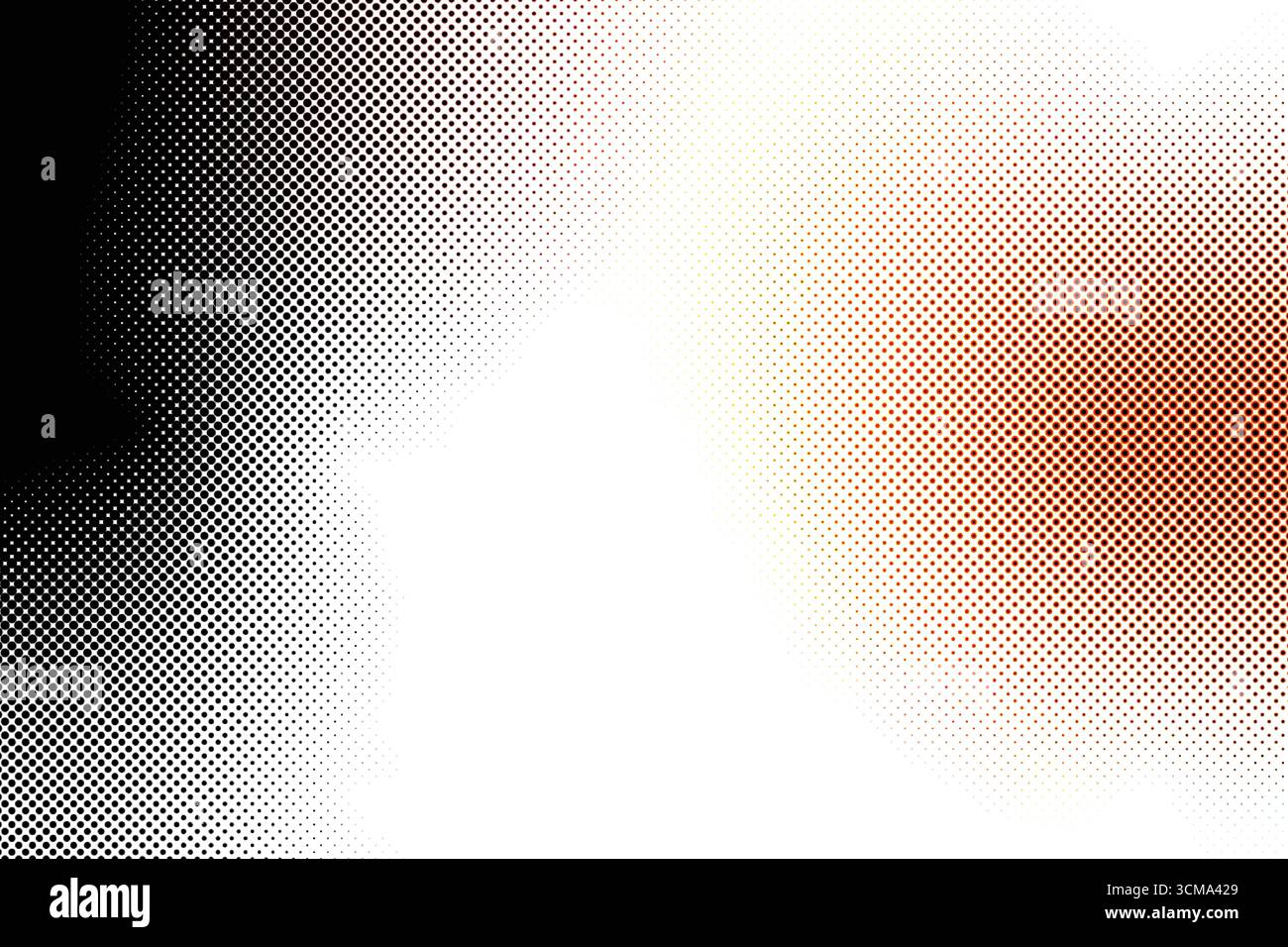 Abstract Halftone Gradient Background in Black and Orange. Stock Vector