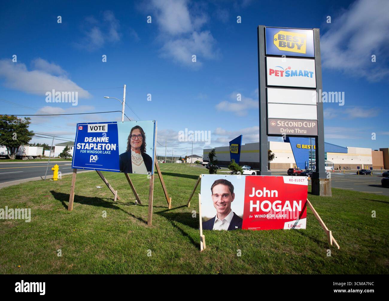 Provincial election signs shown around St. John's on early Monday ...