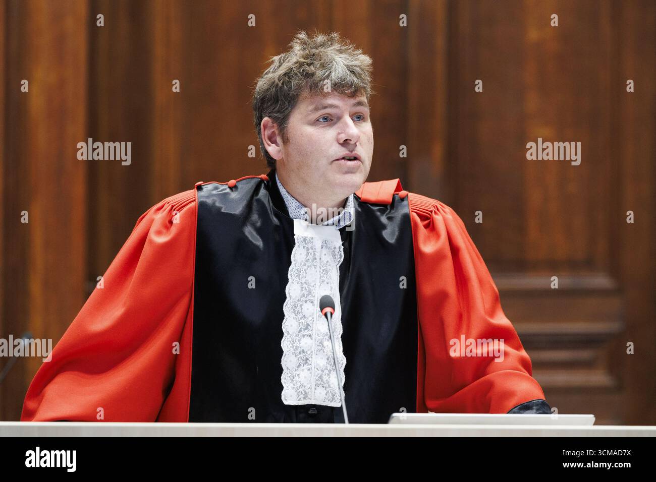 Chairman of the court V Roelants pictured during the composition of the ...
