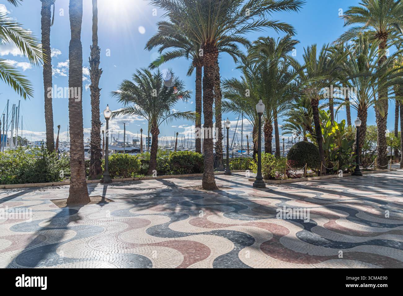 View of the Paseo de la Explanada, a promenade in the Spanish city of ...