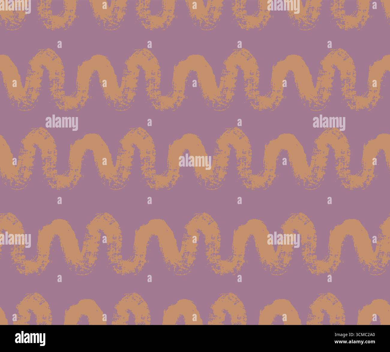 Seamless Grunge Wave Brush Stroke Pattern Vector Background for Hand Painted Abstract Modern Design Stock Vector