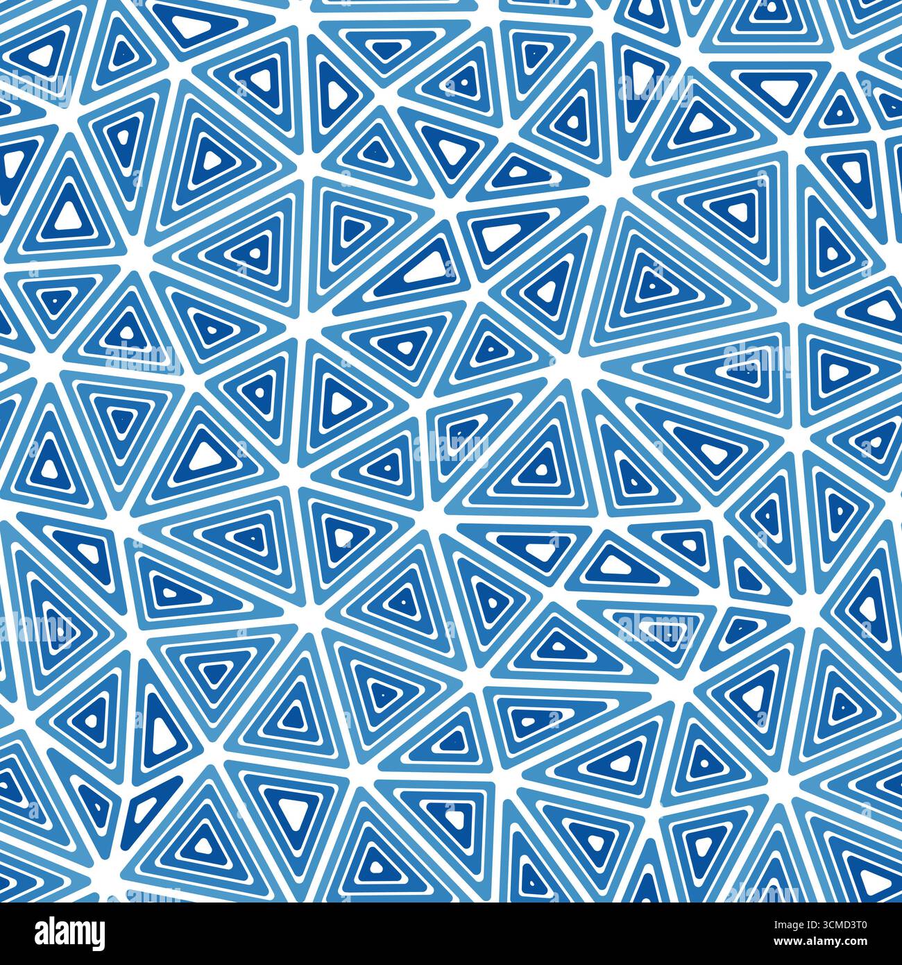 Geometric template background. Medium triangles size. Multiple repeated inner triangles. Single color tone style. Repeatable pattern. Stock Vector