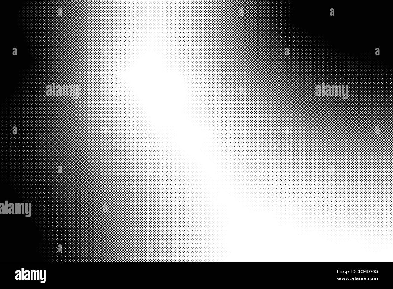 Black and white halftone pattern features a smooth gradient effect, transitioning from dark to light. Stock Vector
