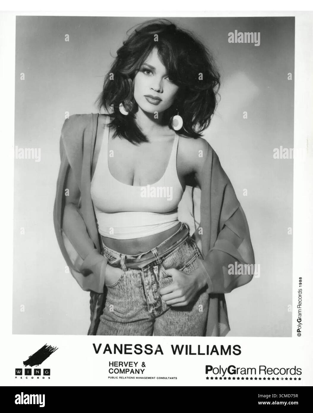 1988 Vanessa Williams PolyGram Records Promo Photo Stock Photo