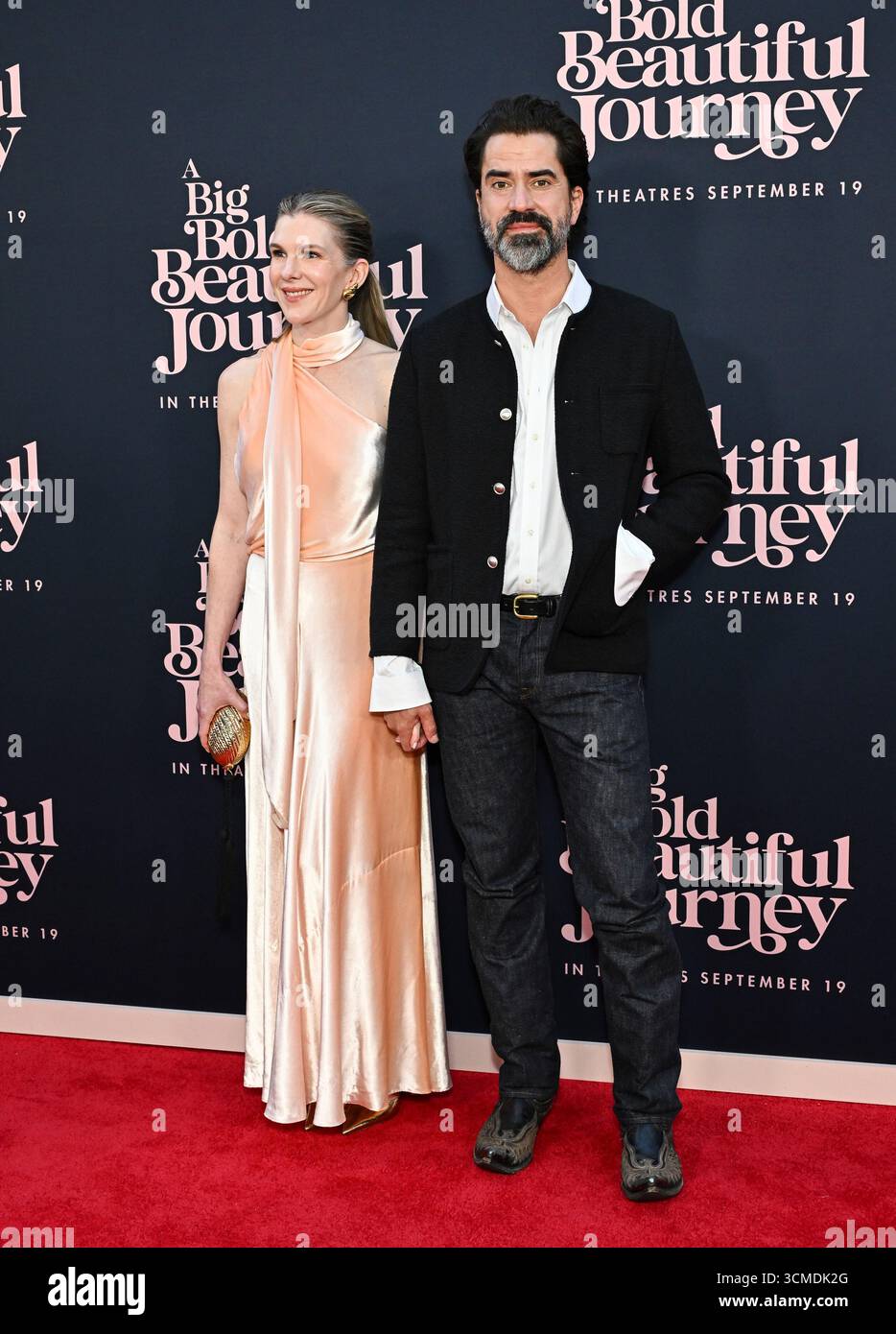Lily Rabe, left, and Hamish Linklater attend the Sony Pictures premiere ...