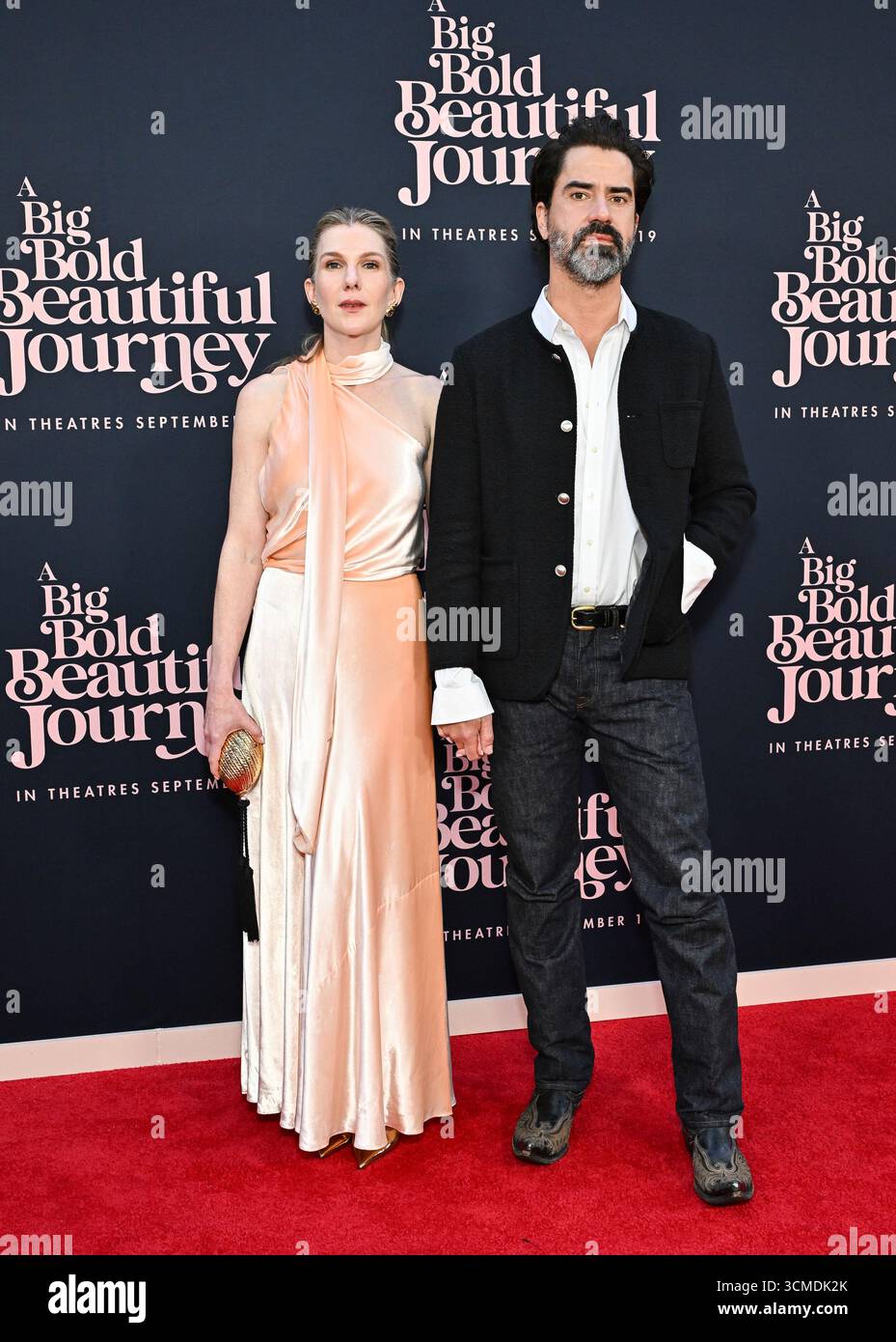Lily Rabe, left, and Hamish Linklater attend the Sony Pictures premiere ...