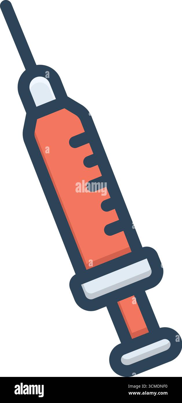 Icon for syringe, hypodermic needle Stock Vector