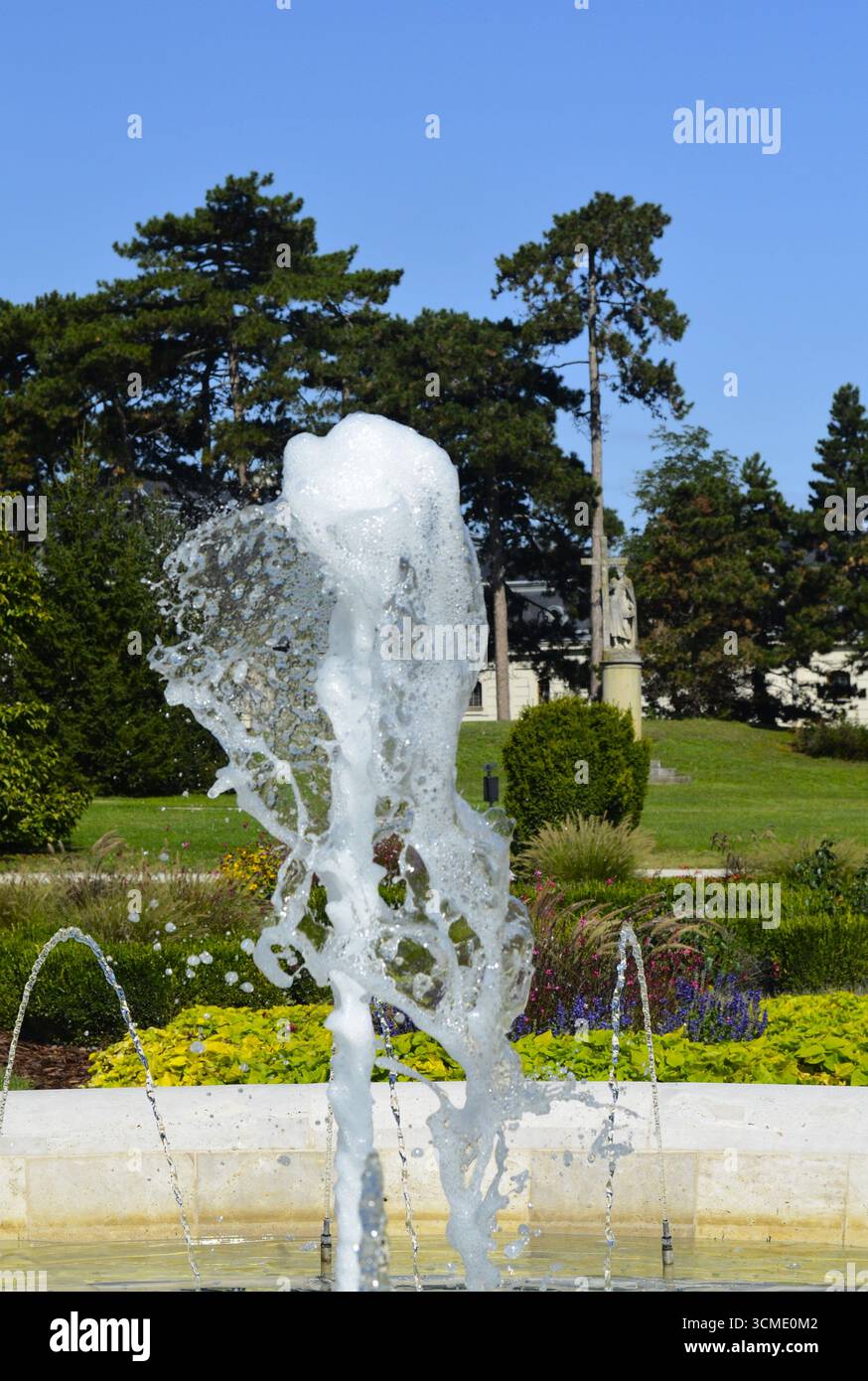 Palace Fount in the Park of Festetics Castle,Keszthely,Hungary Stock Photo