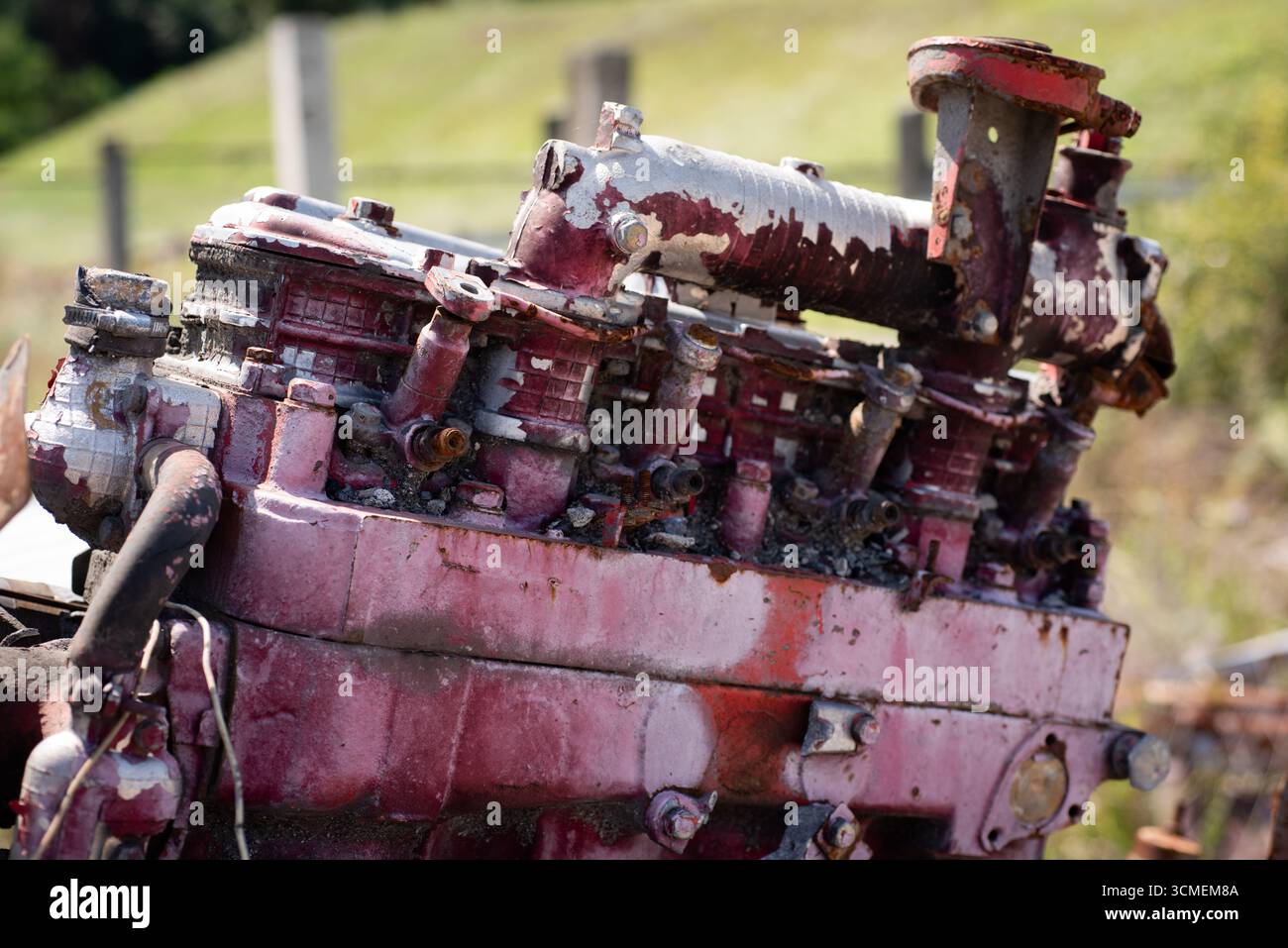 old rusty engine from the outside Stock Photo - Alamy
