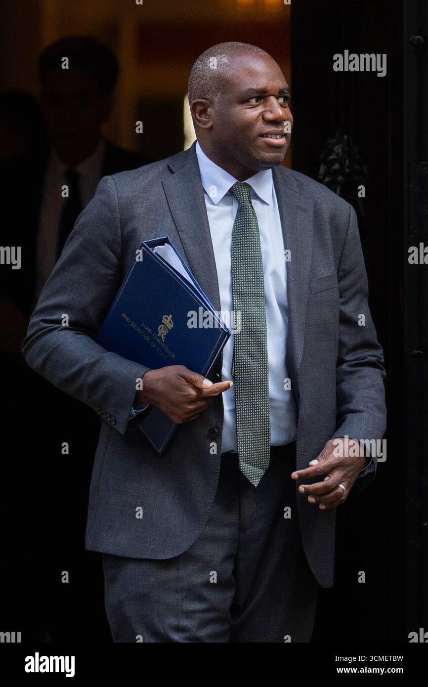 Justice Secretary and Deputy Prime Minister David Lammy leaves 10 ...